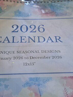 CRANBURY 2026 CALENDAR 12 X 15 WITH STICKERS